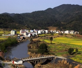 江山村沿河風(fēng)光