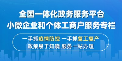 國家政務(wù)服務(wù)平臺 小微企業(yè)和個體工商戶服務(wù)專欄
